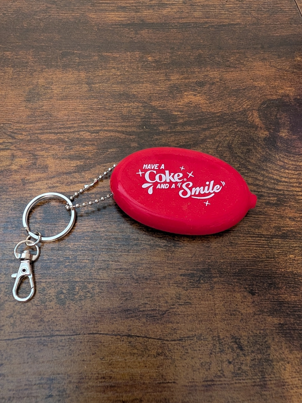 Coca-Cola Squeeze Coin Purse Keychain